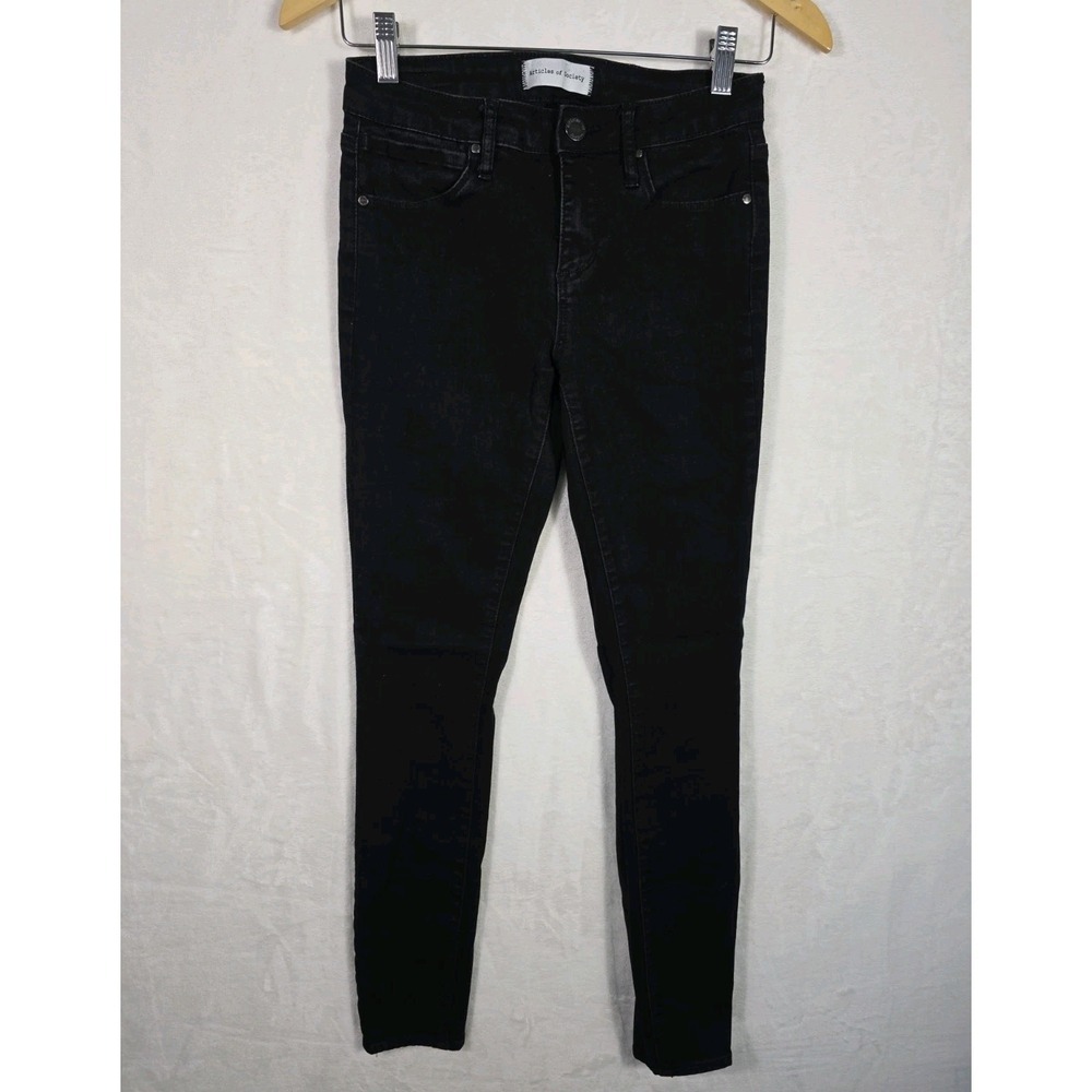 Articles of Society Black Skinny Jeans Women's 26 Stretch Mid Rise Denim